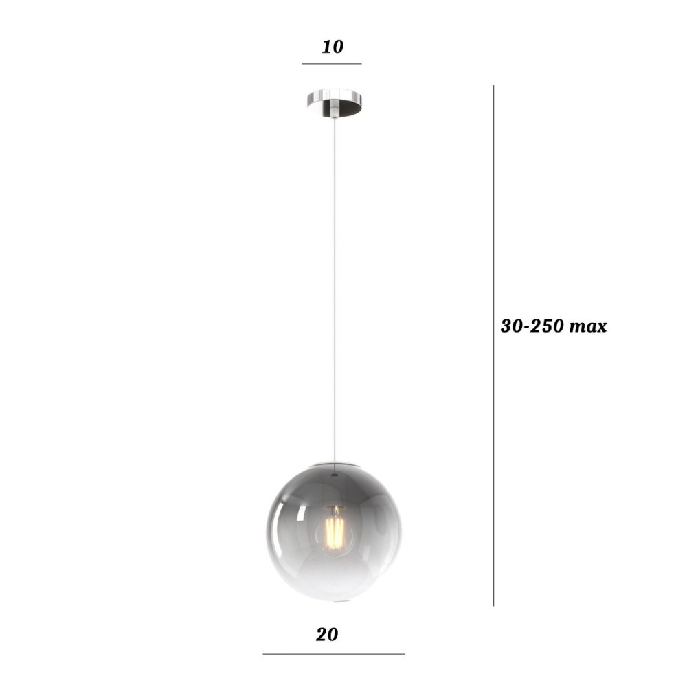 Lampadario moderno Top Light BIG ECLIPSE 1194 BI S20 FU