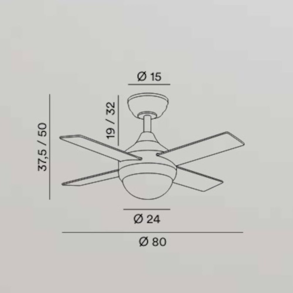 Ventilateur moderne Perenz CRUX 7163 B CT LED