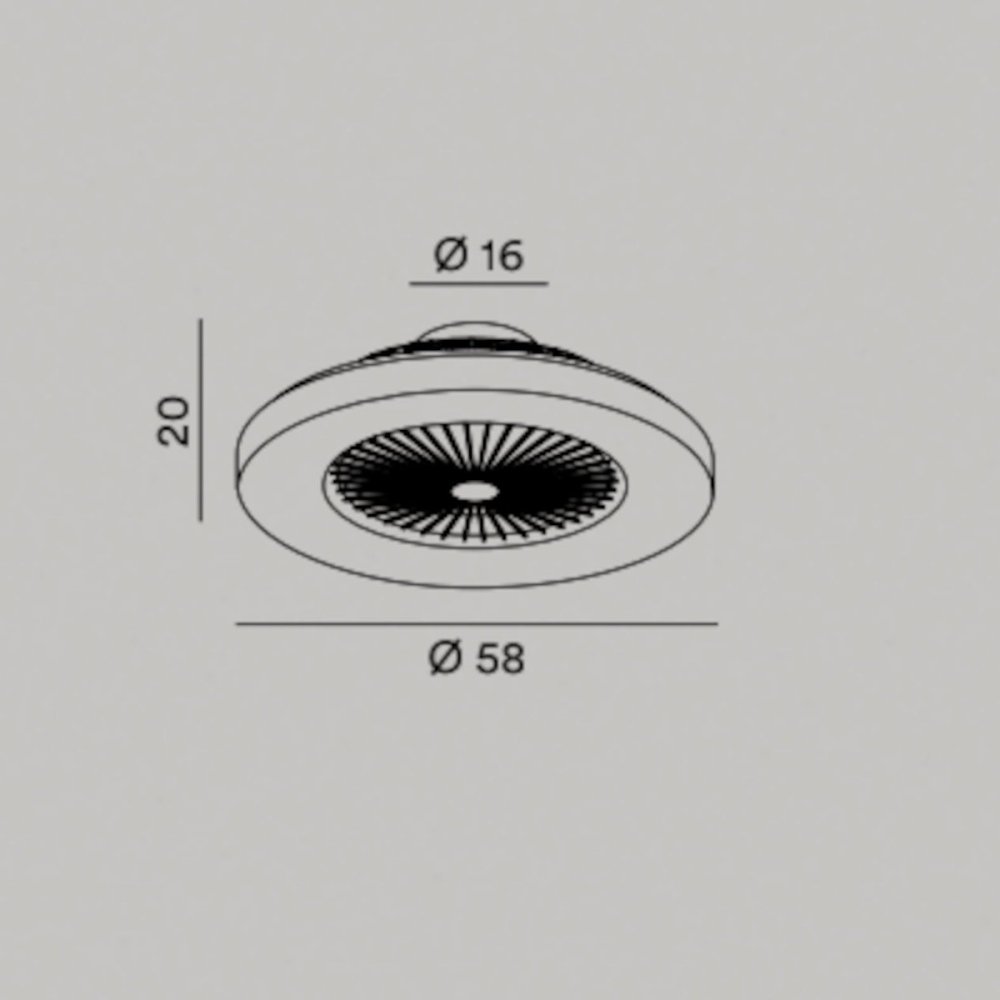 Moderner Ventilator Perenz RING 7174 B CT LED