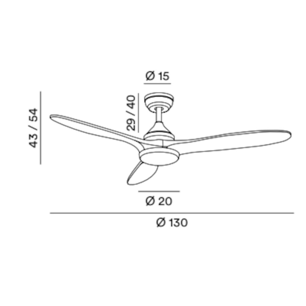 Klassischer Ventilator Perenz TRIADE 7170 CR CT LED