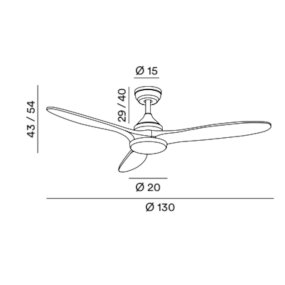 Ventilatore classico Perenz TRIADE 7170 B CT LED