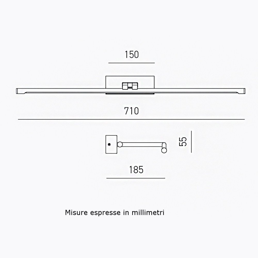 Gea Luce MAGIS GAP462C LED quadratische Spiegelwandleuchte