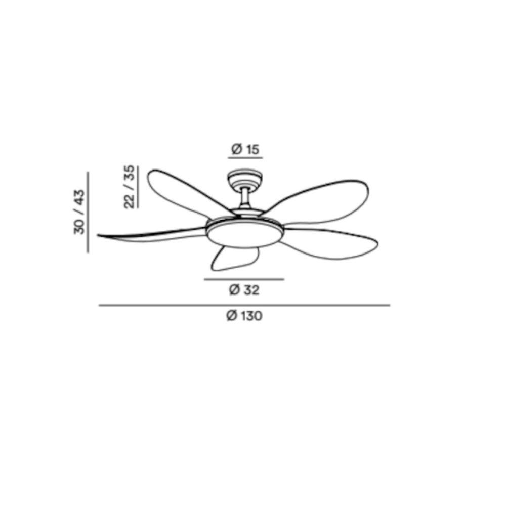 Perenz SMARTI 7172 B CT LED moderner Ventilator