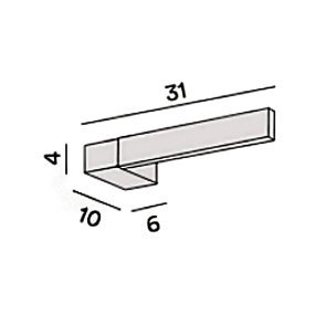 Perenz moderne Wandleuchte beleuchtet ELLE 8228 B CT LED verstellbar