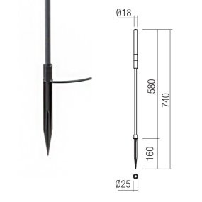 Lanterne de piquet de jardin Groupe Refaire TORCHE