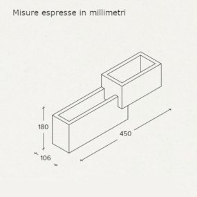 Applique murale LED en plâtre Sforzin PARO T269 G9