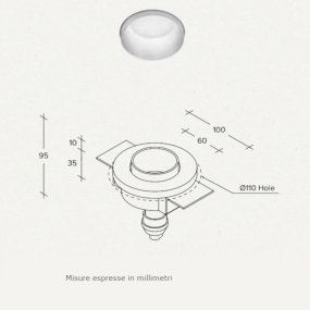 Faretto incasso Sforzin illuminazione THESSALY T332 GU10 LED