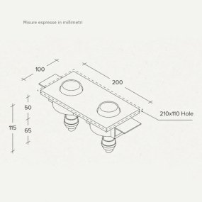 Sforzin Illuminazione foco empotrable LELANTO T357 NEGRO