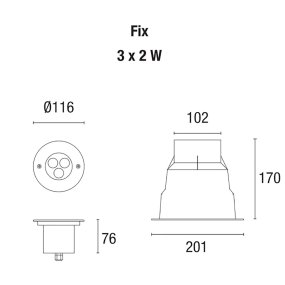 PAN International BART MULTILED FIX RGB Einbaustrahler