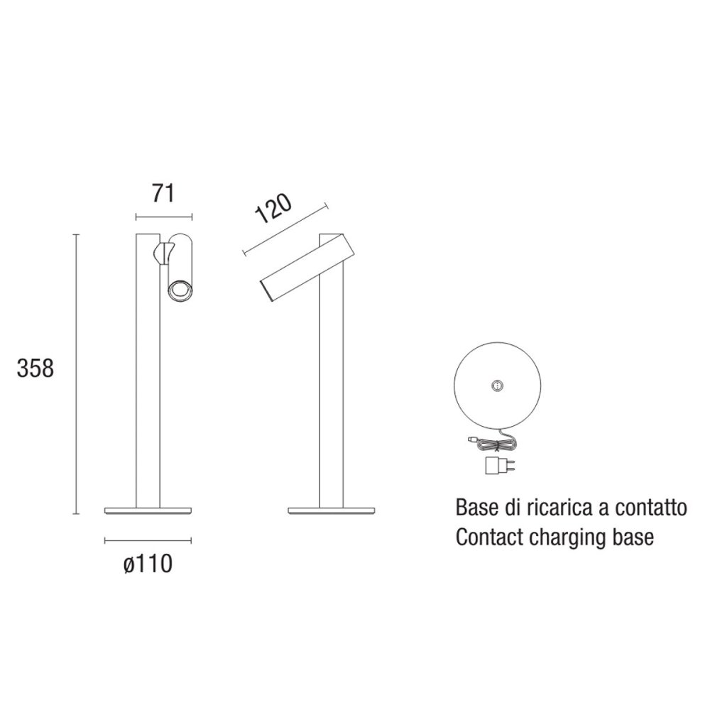 Abat-jour esterno Pan International TIGO TABLE LAMP TAV40070