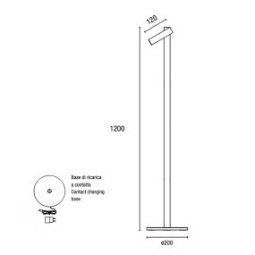 Linterna exterior Pan International TIGO FLOOR LAMP TER10001