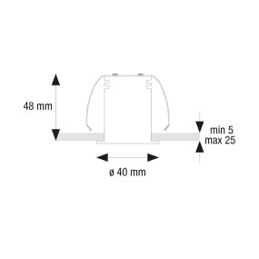 Foco empotrable Pan International FOCUS MEDIUM FO-NAA