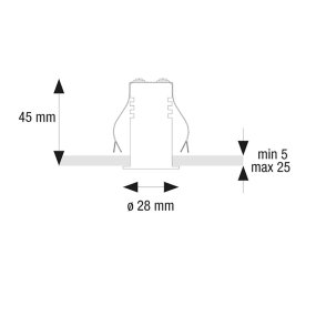 Spot encastrable Pan International FOCUS MINI FO-MAA SABLE