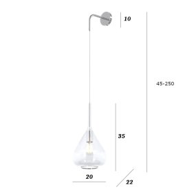 Applique moderna Top Light KONA 1177 CR A TR