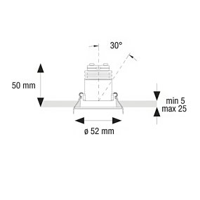 Spot encastrable Pan International FOCUS ADJ ROUND FO-NAB W