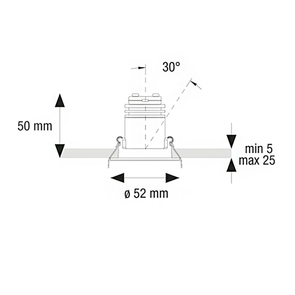 Pan International Einbaustrahler FOCUS ADJ ROUND FO-NAB G