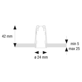 Foco empotrable Pan International FOCUS MICRO FO-OAA B