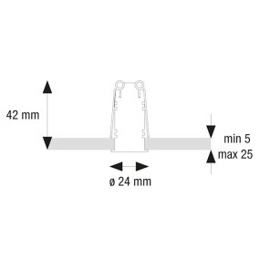 Pan International foco empotrable FOCUS MICRO FO-OAA G PLATA