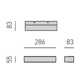 Gea Luce GAP applique LED GAP510N LED LIGNE