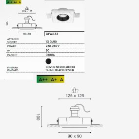 Faretto incasso Gea Led HEMERA R GFA633 GU10 LED