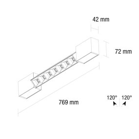 Applique led Pan International MAYA mini ADY MM-OAAA3ENFSBBB