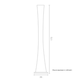 Moderne Stehleuchte Selene illuminazione CLESSIDRA 2749 T5 NEON