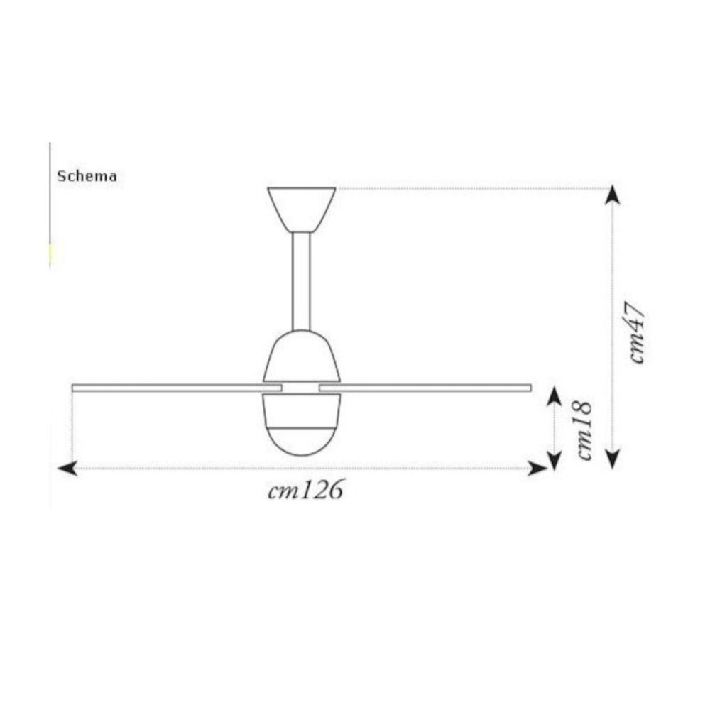 Moderner LED-Lüfter Italexport SFERA 1207 R7s