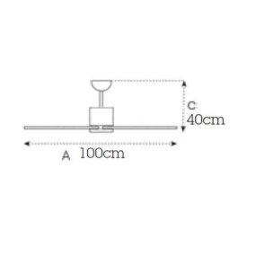 Ventilateur moderne Italexport SOFFIO 3200 sans lumière