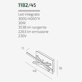 Aplique moderno Top Light DNA 1182 45 BI