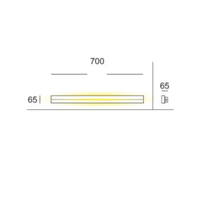 Moderne Wandleuchte Cattaneo SESAMO LED 836 67PA 30W