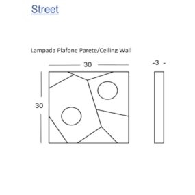 Cattaneo STREET 873 30PA GX53 aplique LED moderno