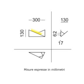 Applique moderno Cattaneo illuminazione KAMI 891 30A LED dimmerabile lampada parete