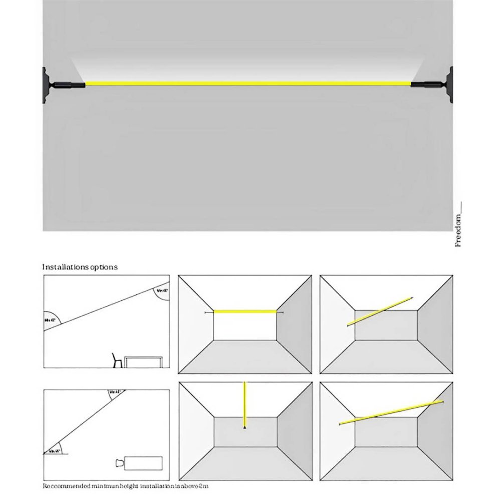 LED-Streifen-Montagesystem Redo Group Italia FREEDOM 01-4174