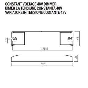 Unidad de control regulable Redo OTi DALI DIM 1-4CH D