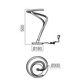 LED-Lampenschirme Redo Group TEMPEST 01-3603 01-3605