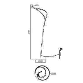 Lampadaire LED Redo Group TEMPEST 01-3607