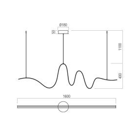 Redo Group LED-Kronleuchter IMPULS 01-3618 01-3620