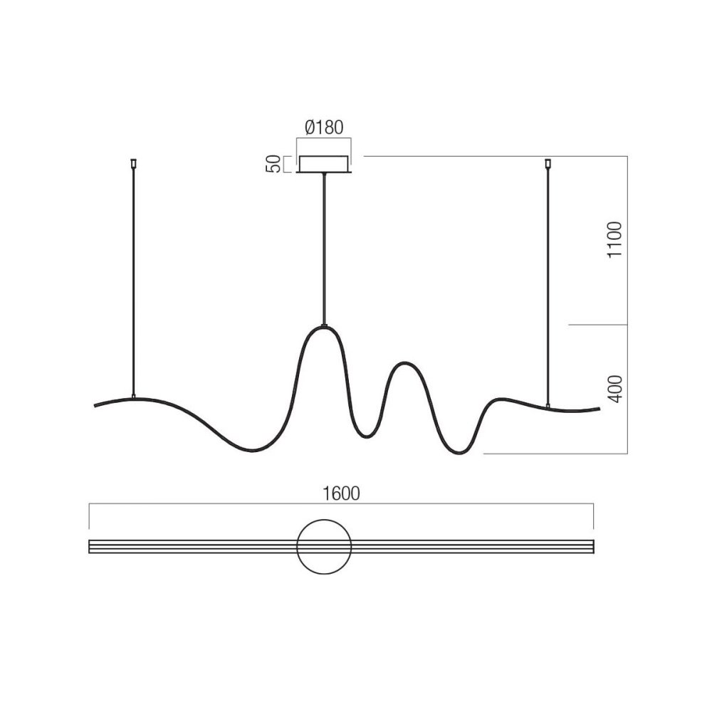 Redo Group LED-Kronleuchter IMPULS 01-3618 01-3620