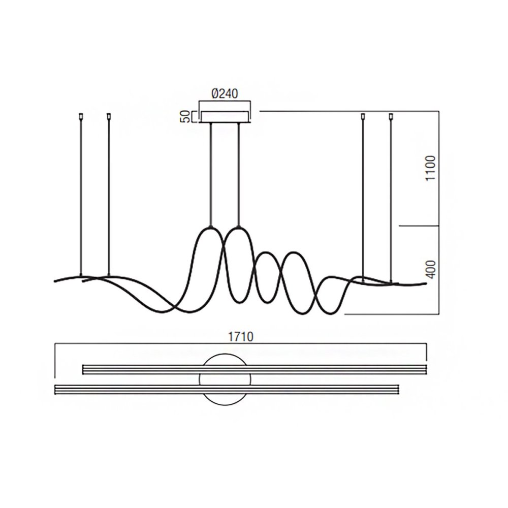 Redo Group LED-Kronleuchter IMPULS 01-3621 01-3623