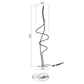 Piantana led Redo group IMPULS 01-3624 01-3626 3000K 2520LM lampada terra dimmerabile ultramoderna