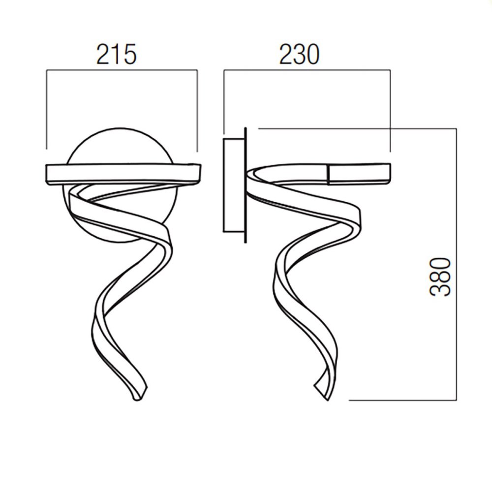 Aplique moderno Redo Group SCROLL 01-4004 01-4006