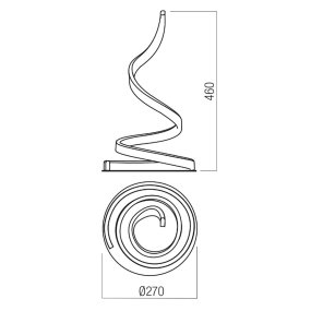 Abat-jour led Redo Group SCROLL 01-4279 LED CCT lampada tavolo classica dimmerabile