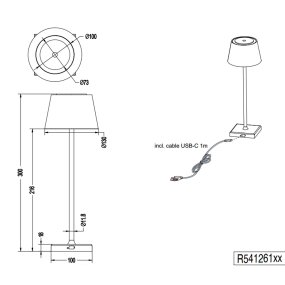 Externer Lampenschirm Trio Beleuchtung SANCHEZ R54126142 IP44 RGB LED