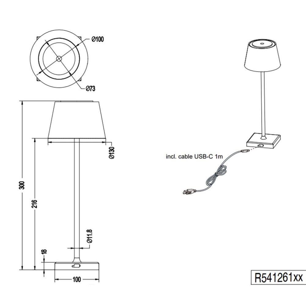 Abat-jour extérieur Trio éclairage SANCHEZ R54126142 IP44 RGB LED