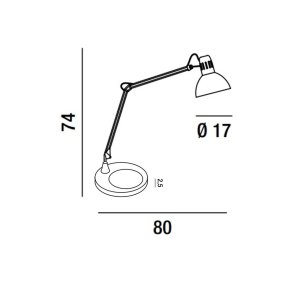 Abat-jour base moderna Perenz ARC 4025 Z + 4045 E27 LED orientabile