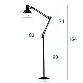 Lampadaire moderne Perenz ARC 4025 + 4025Y LED orientable