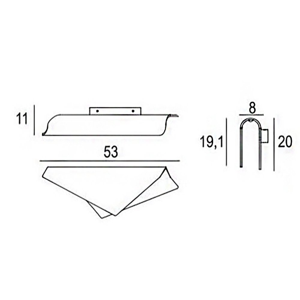 Applique led Promoingross FOLIUM A53 LED CCT lampada parete moderna monoemissione