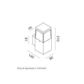 Aplique moderno Gea Led GES2030 E27 LED IP44