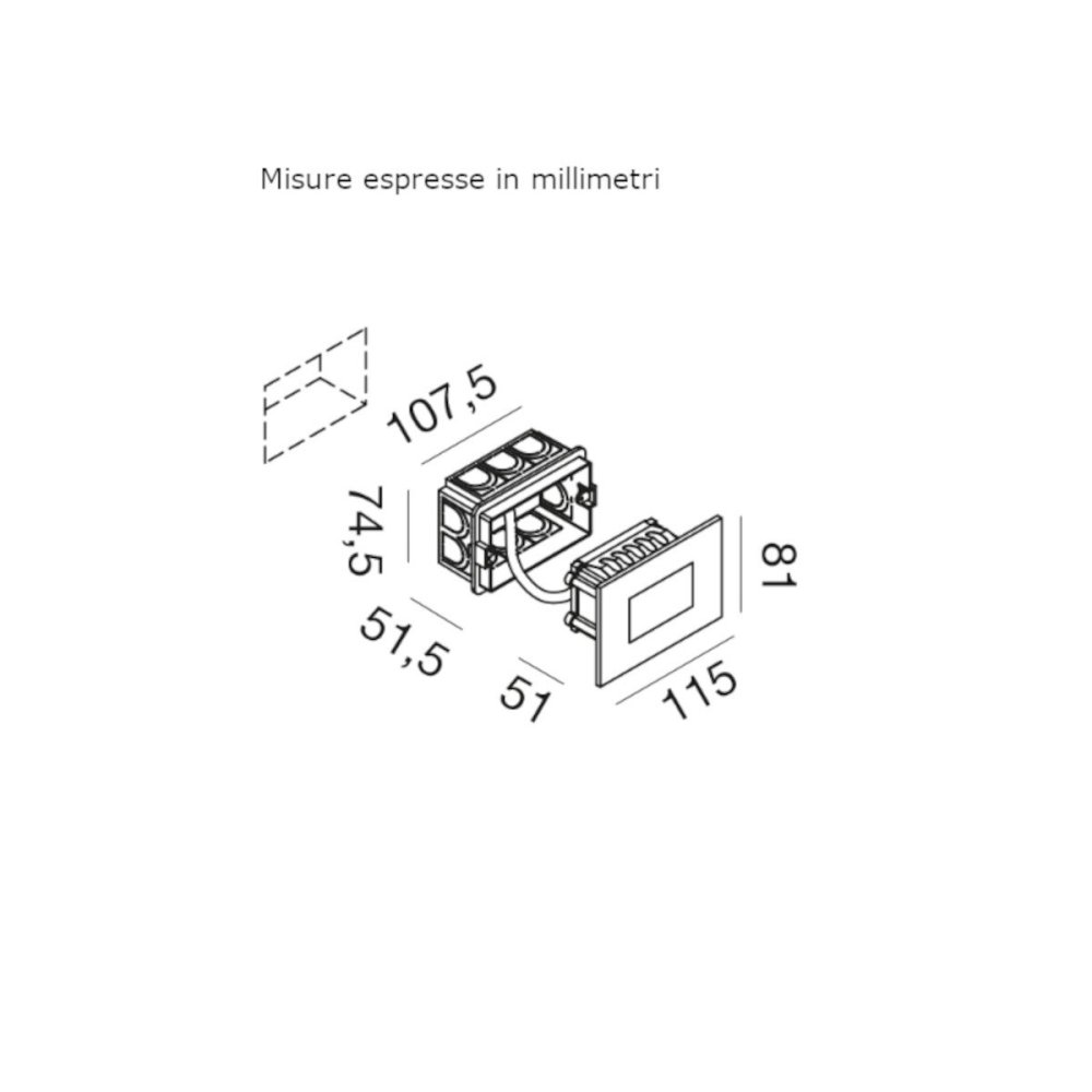 Gea Led GES2051 LED IP66 Einbau-Stufenleuchte