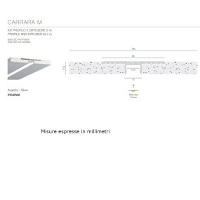 Gea Led -Einbauprofil CARRARA M PCAPA2